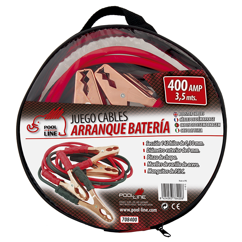 JGO.CABLES ARRANQUE 400AMP ROJO