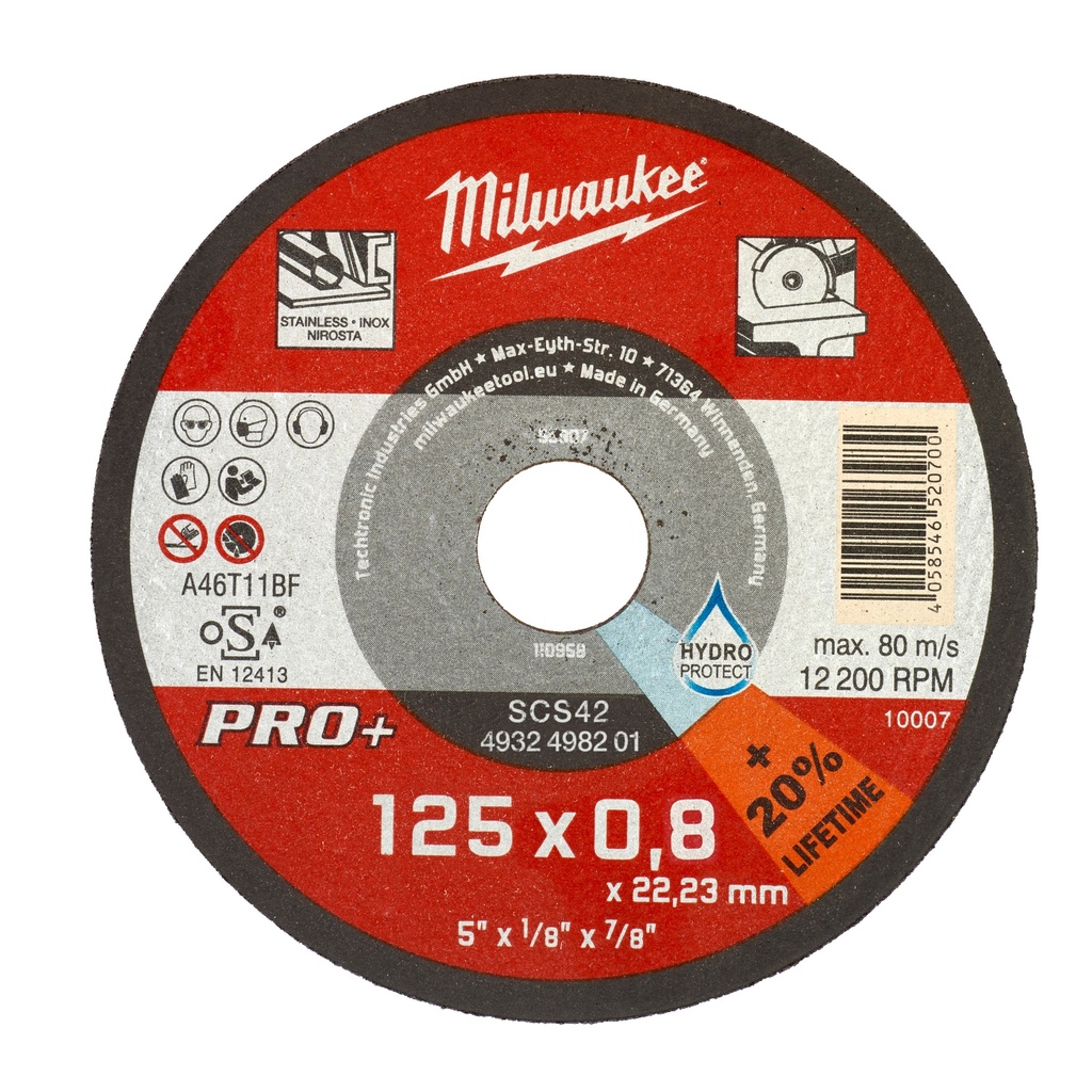 Discos PRO+ de corte 0'8mm - SC 42?/?125mm (Pedir en m£ltiplos de 50ud