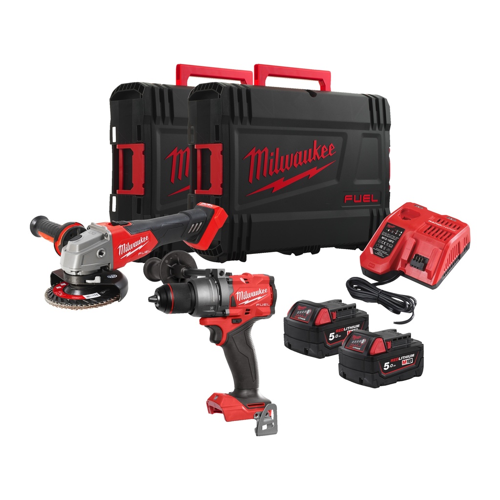 M18FPD3 + M18FSAG125X. Se suministra con 2 bater¡as M18B5 y cargador r