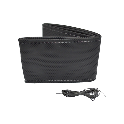 [POOACDK203] FUNDA VOLANTE NEGRO HILO GRIS